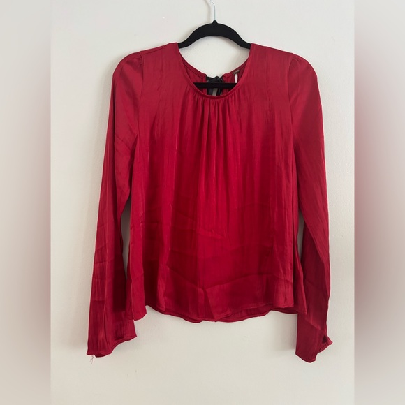 NWT Free People Red Women's Top | Back Black Tie Detail | M | Valentines Day - Picture 3 of 6